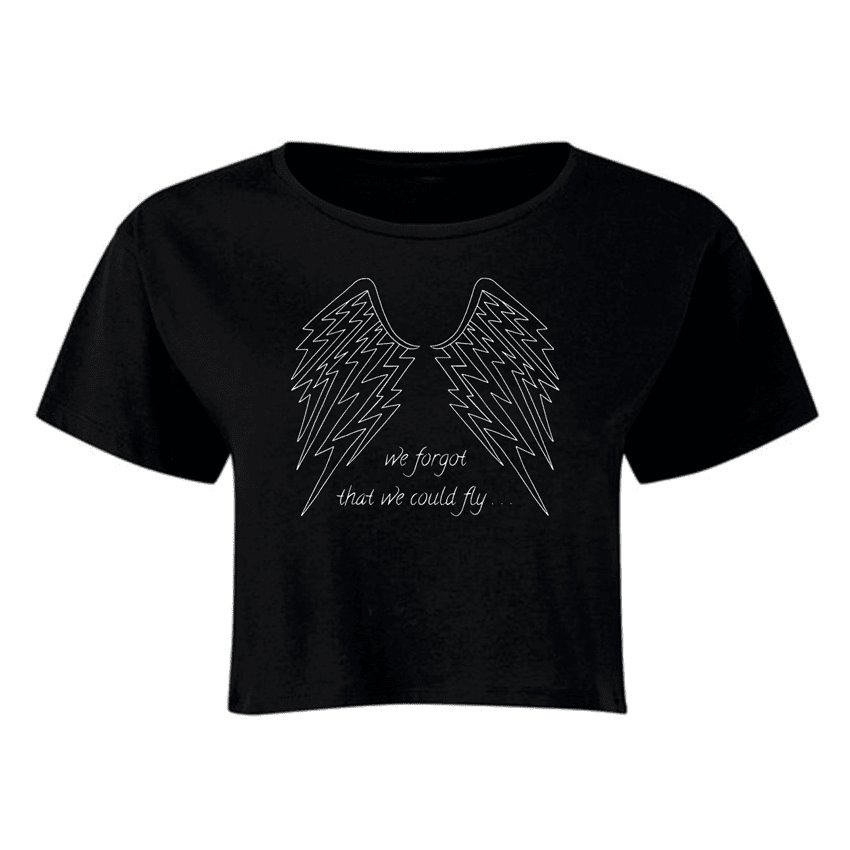 Lightning Girl Crop Tee Front